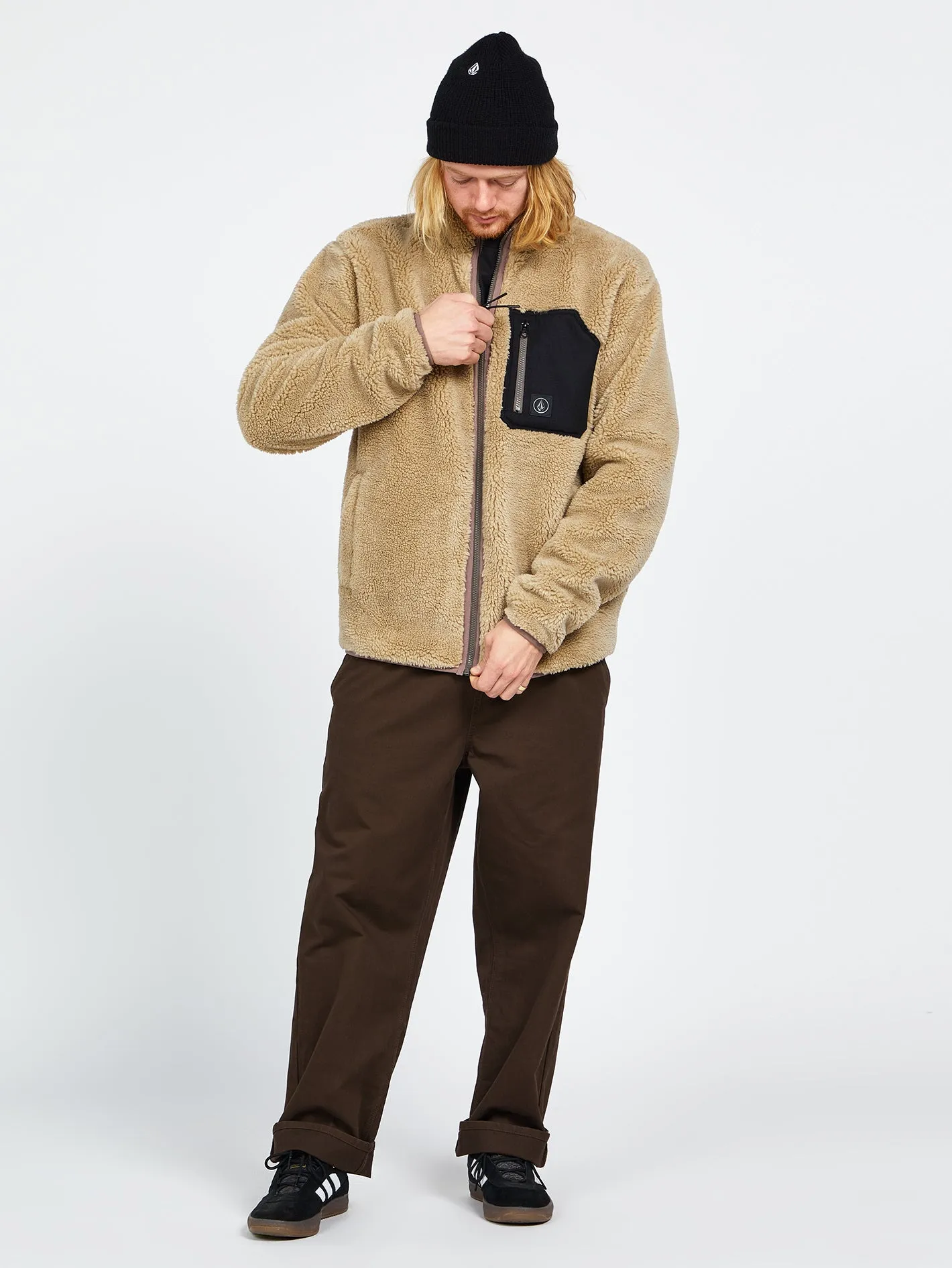 Muzzer Fuzzar Zip Jacket - Khaki