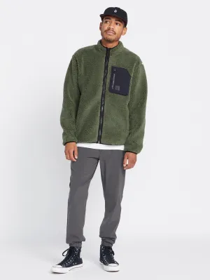 Muzzer Fuzzar Zip Jacket - Squadron Green