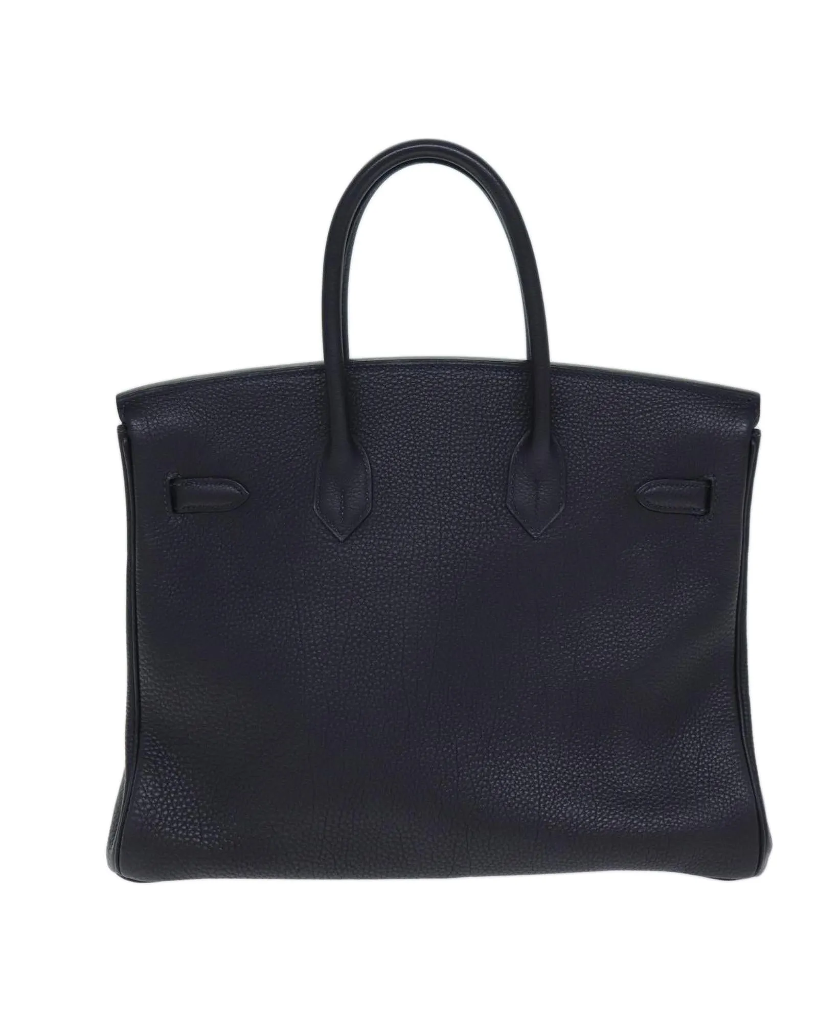 Navy Leather Hand Bag with Accessories and Dust Bag - Rank A