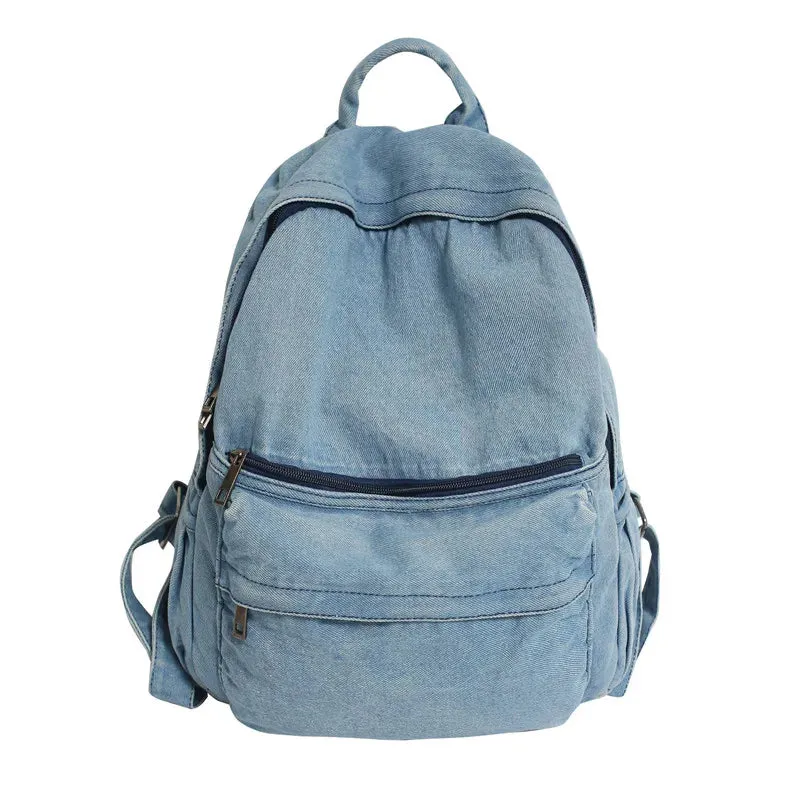 New Female Backpack Fashion Mini Denim Backpacks Woman Students Bags Teen Girl School Bag Youth Women Rucksack Mochila