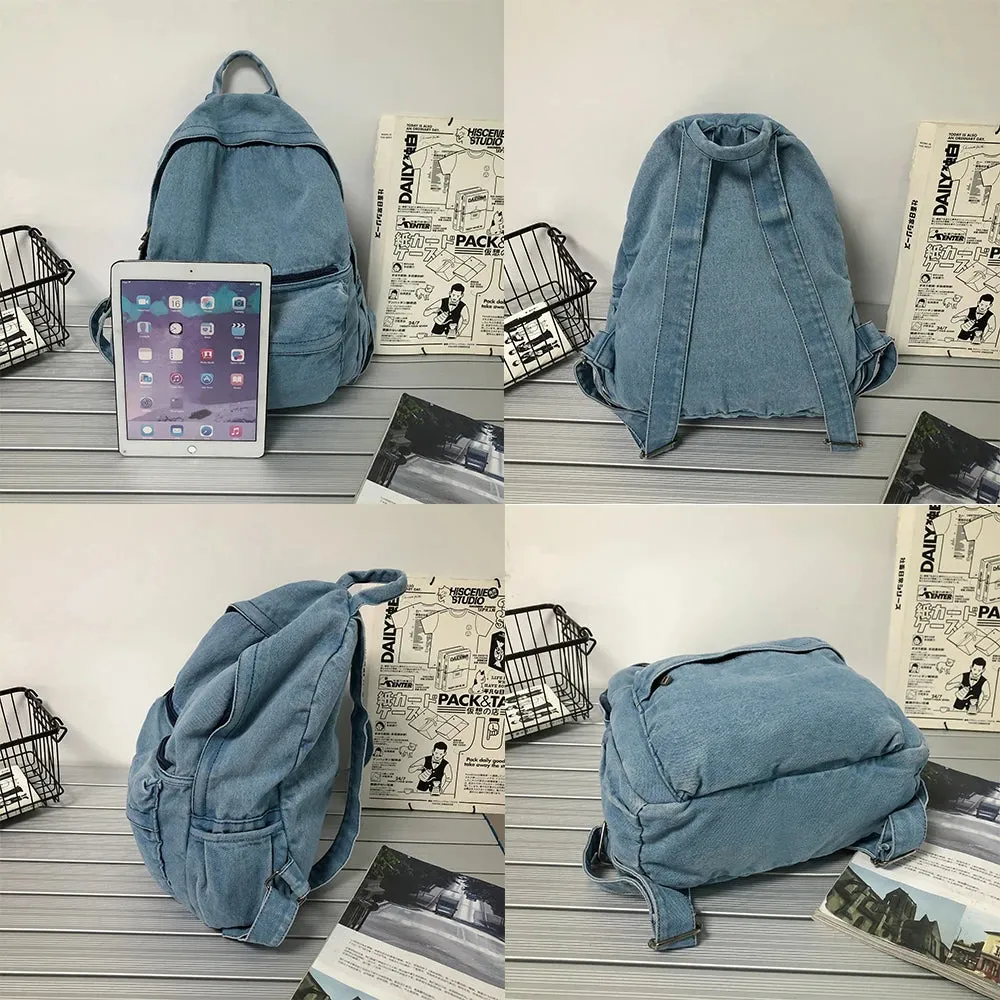 New Female Backpack Fashion Mini Denim Backpacks Woman Students Bags Teen Girl School Bag Youth Women Rucksack Mochila