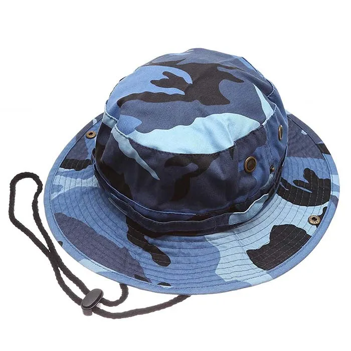 Newhattan  Cotton Camo Safari Bucket hats Foldable Unisex