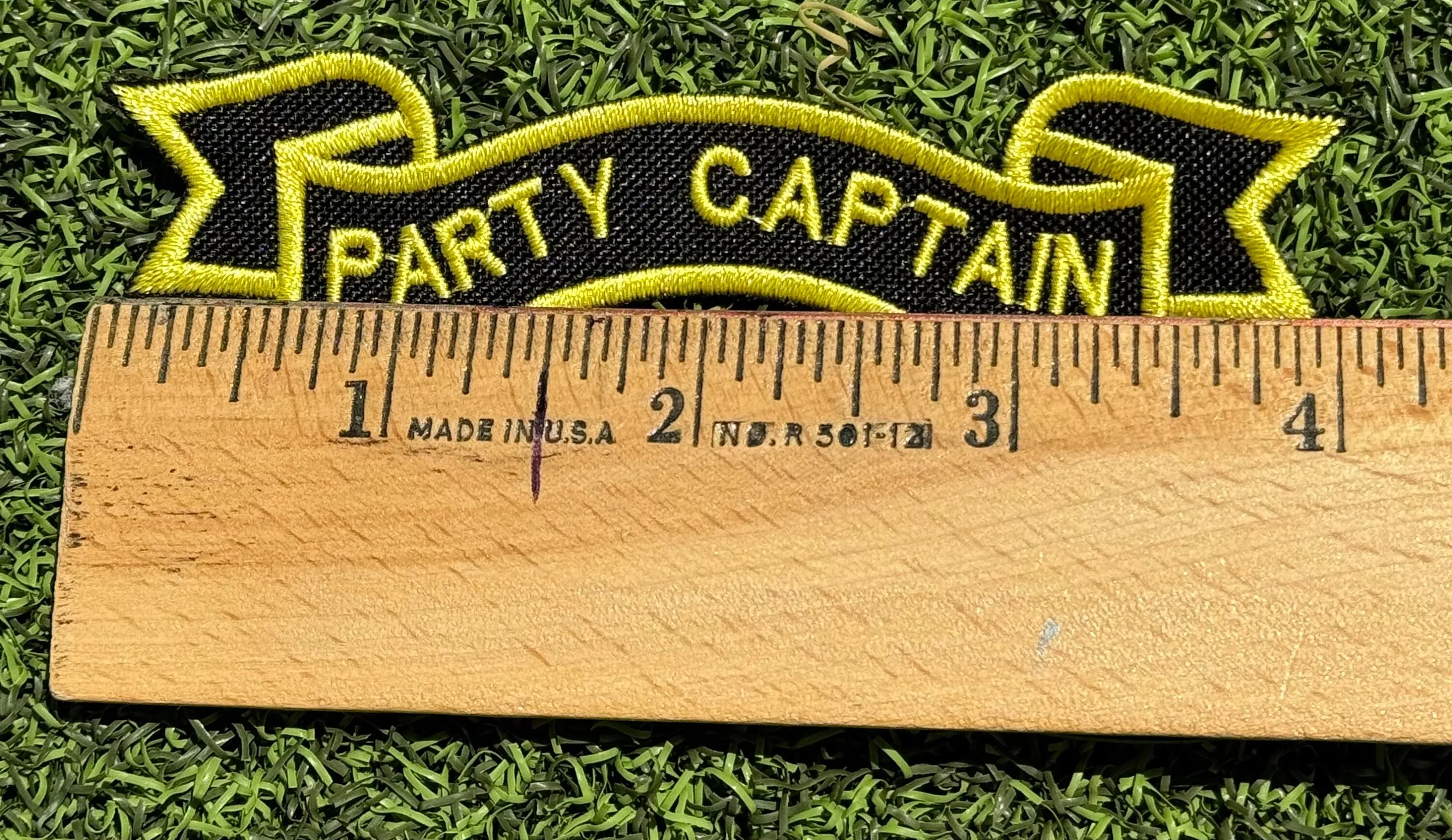 Party Captain Iron On Patch