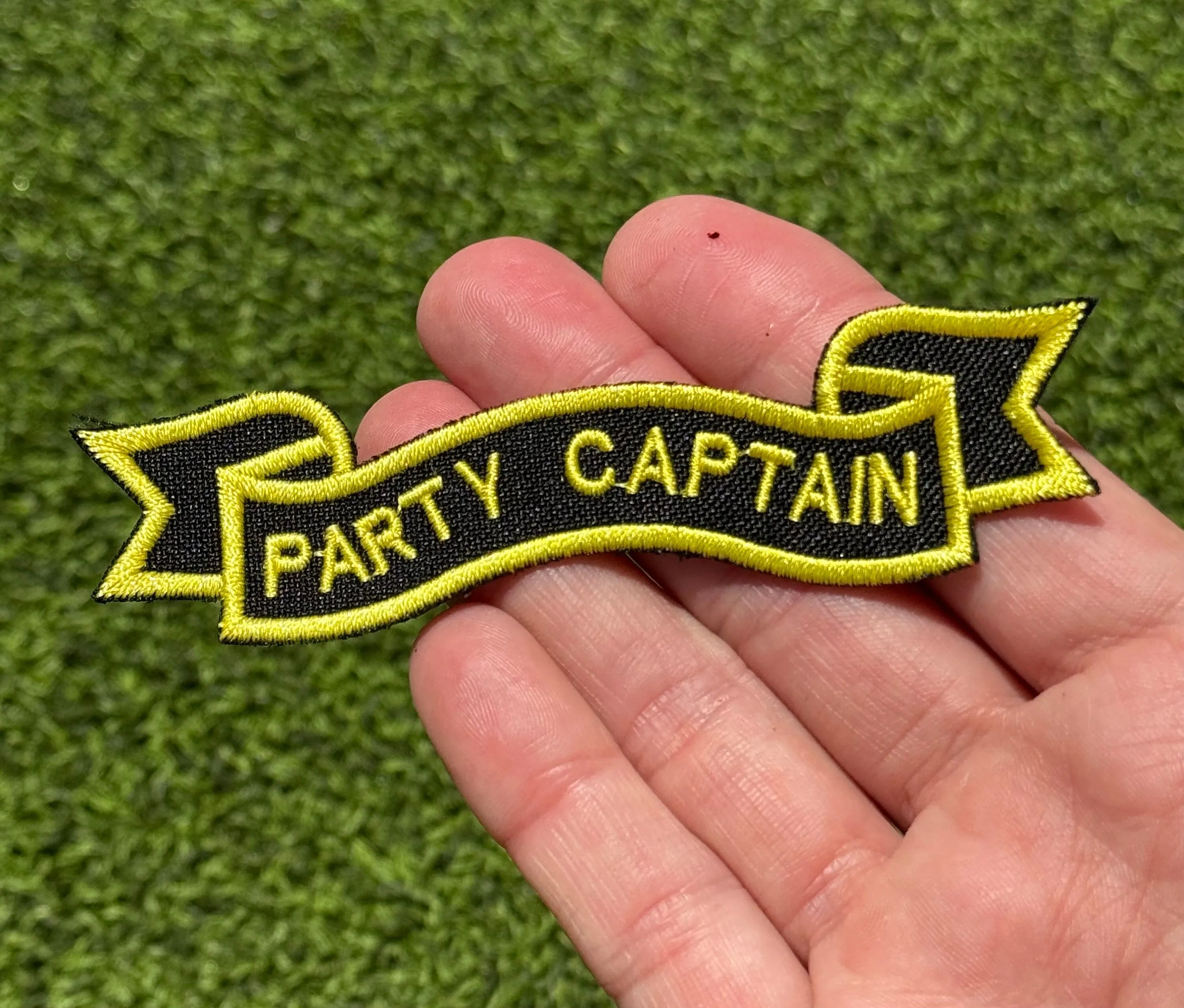 Party Captain Iron On Patch