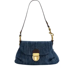 Pre Order:  Tuck Lock Crossbody Denim Bag