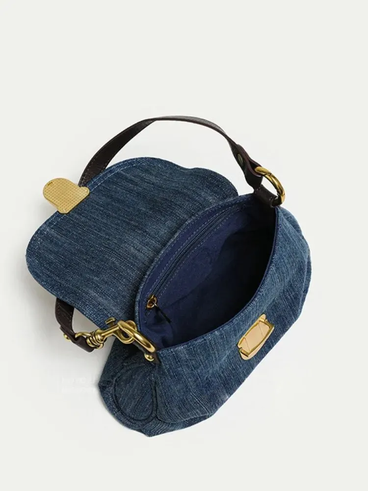 Pre Order:  Tuck Lock Crossbody Denim Bag