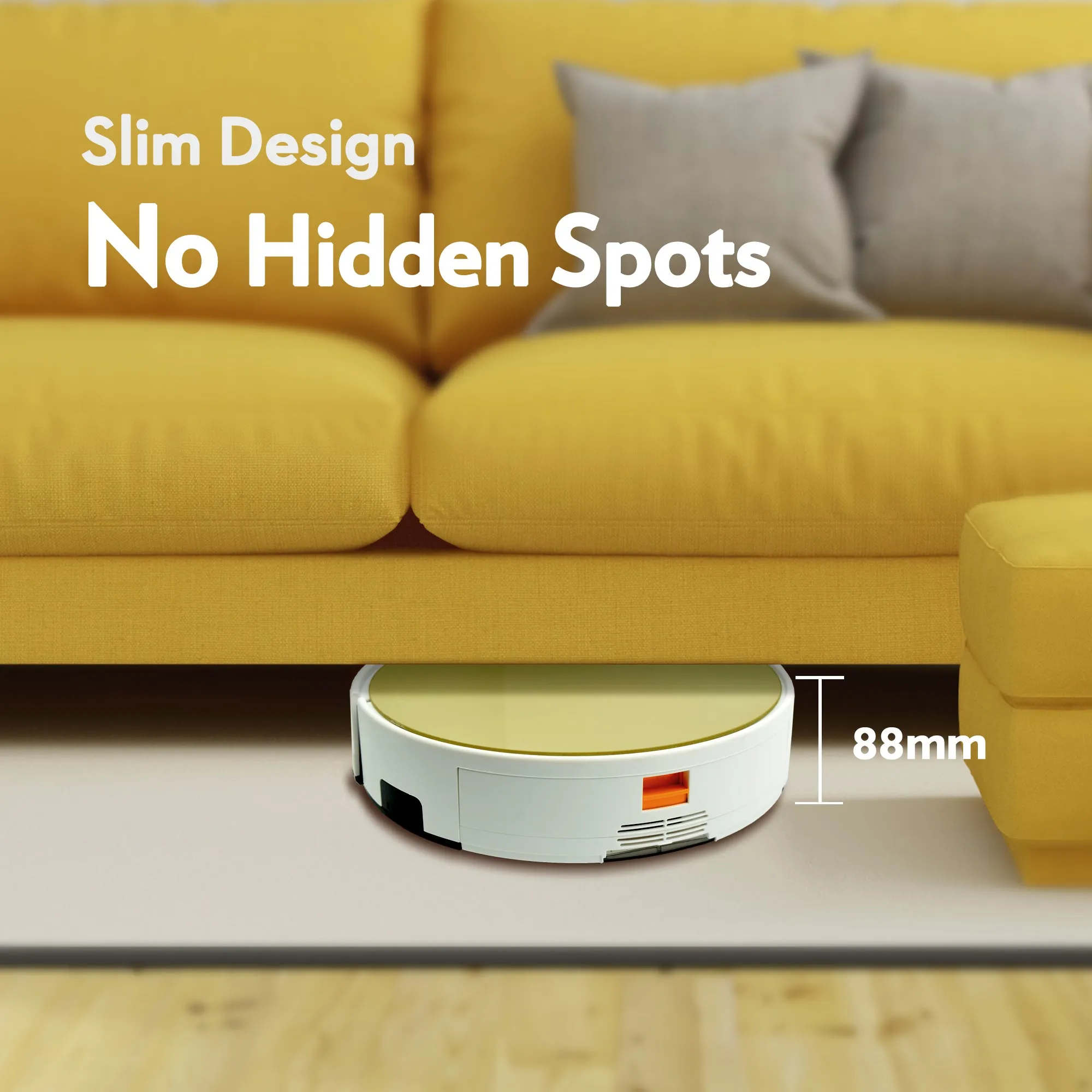 Smart WiFi Robot Vacuum w/ Floor Mopping, App Control, Works with Amazon Alexa and Google Assistant