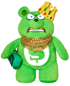 Sprayground Money Bear 12 Chainz Bear Backpack In Lime Green