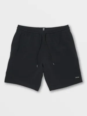 Stones Hybrid Elastic Waist Shorts - Black