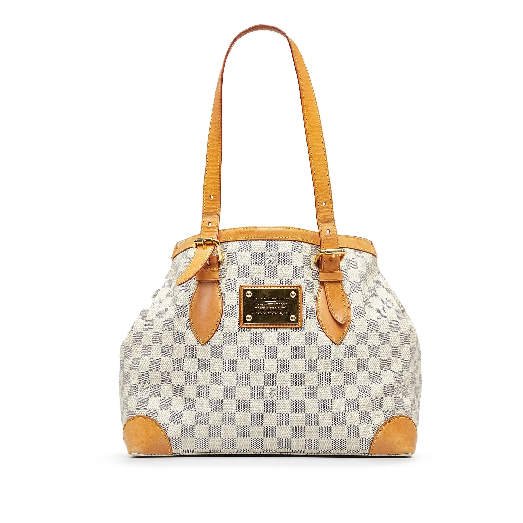 White Louis Vuitton Damier Azur Hampstead MM Tote Bag