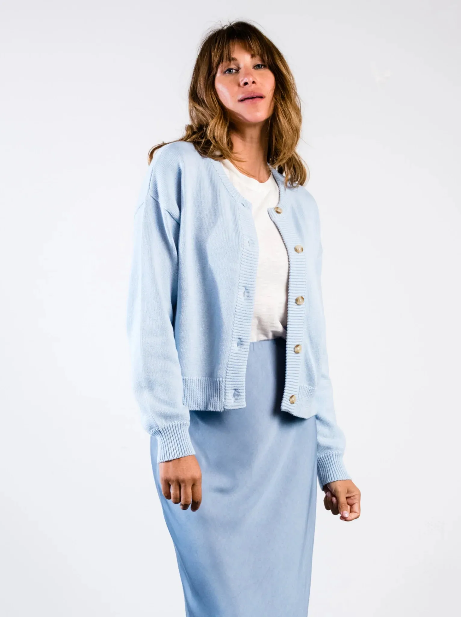 Willow Classic Cardigan - Clear Sky