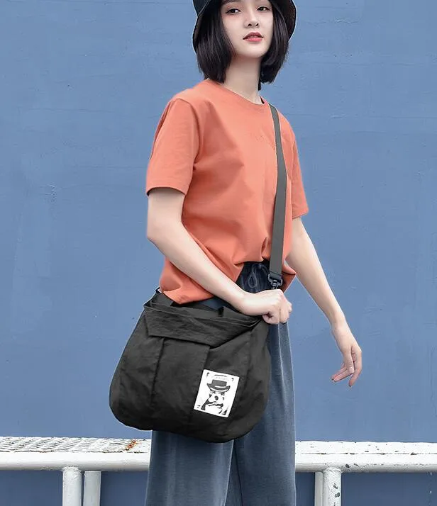 Women Backpack cotton Linen bag  shoulder strap single shoulder bag